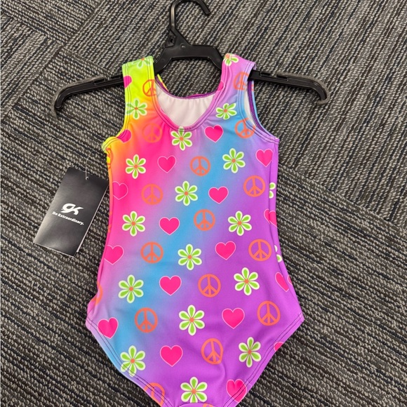 GK Peace and Love Gymnastics leotard - Picture 2 of 2